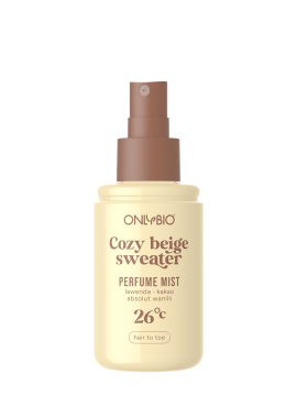 ONLYBIO Cozy beige sweater 26°C, perfumed mist 100 ml
