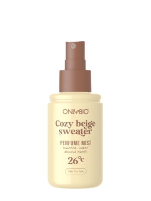 ONLYBIO Cozy beige sweater 26°C, perfumed mist 100 ml