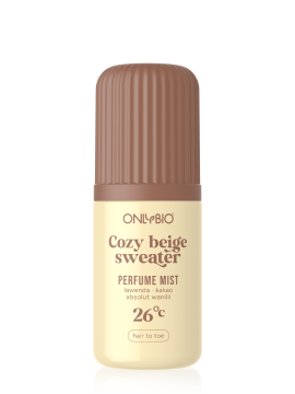 ONLYBIO Cozy beige sweater 26°C, perfumed mist 100 ml